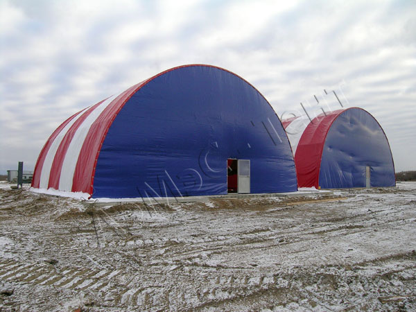 Ангар арочный Байконур 15x12.5х7,5м "СургутАвиа" г.Сургут